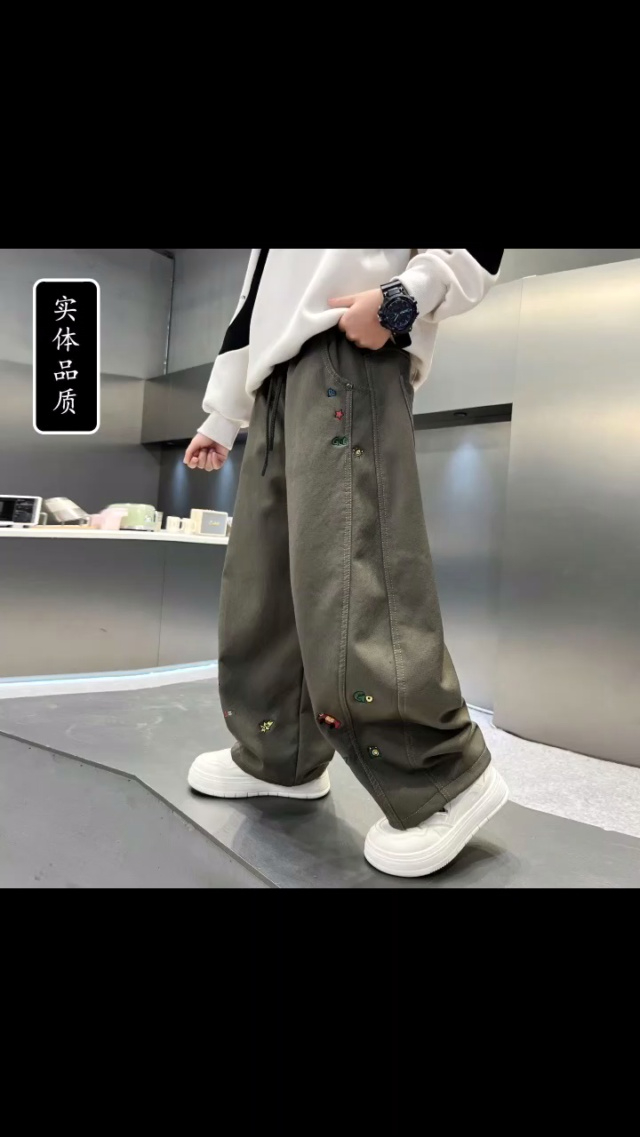[發]童装加绒工装裤