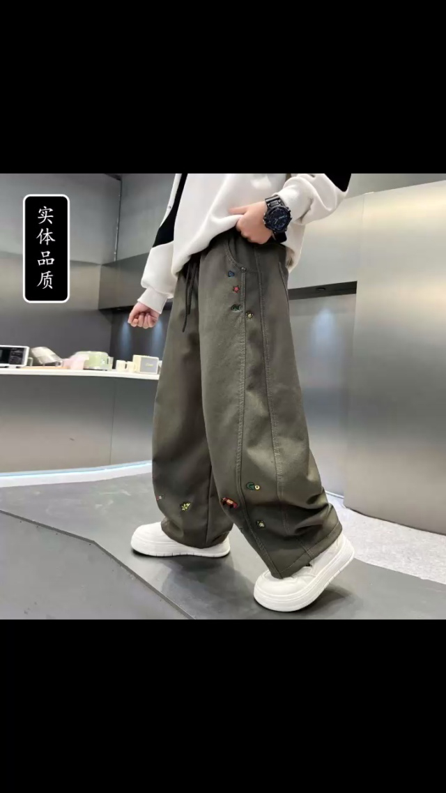 [發]童装加绒工装裤