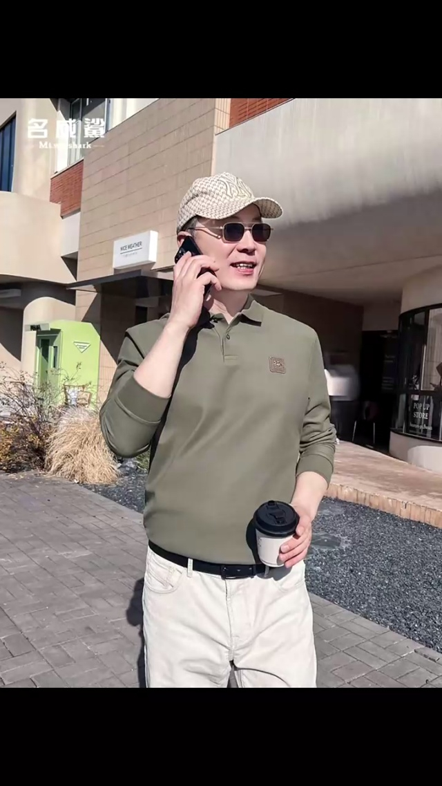 男装秋冬厚款翻领长袖